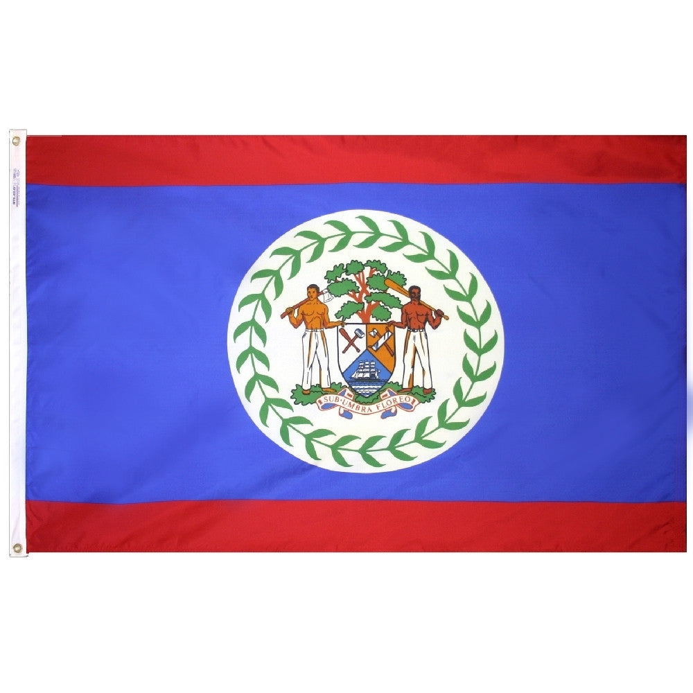 Belize Courtesy Flag 12" x 18" - ColorFastFlags | All the flags you'll ever need!