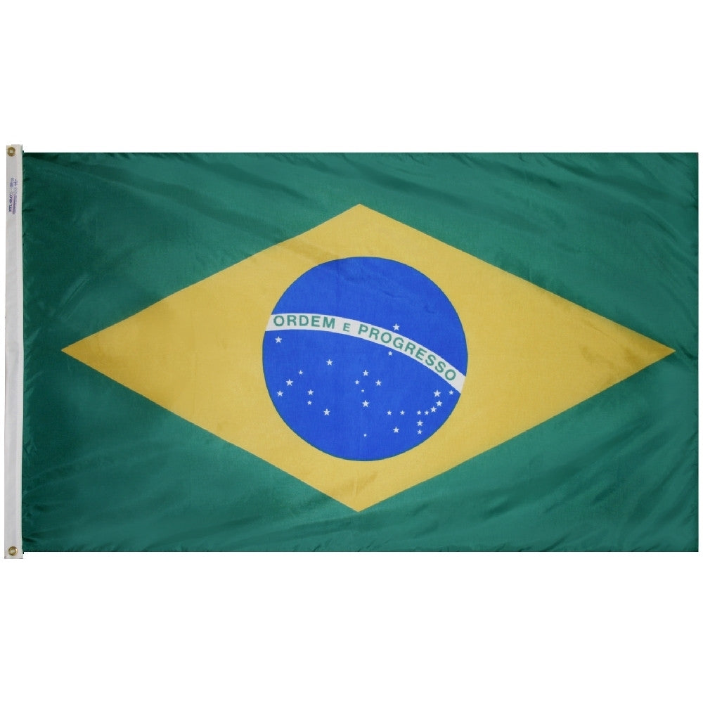 Brazil Courtesy Flag 12" x 18" - ColorFastFlags | All the flags you'll ever need!