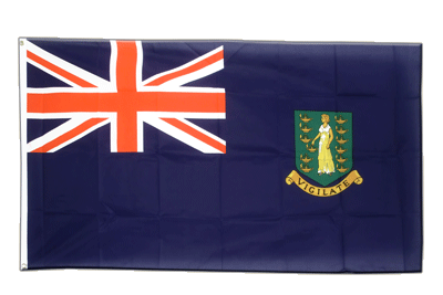 British Virgin Islands With Blue Background Courtesy Flag 12" x 18" - ColorFastFlags | All the flags you'll ever need!