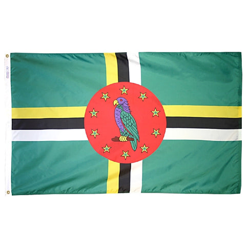 Dominica Courtesy Flag 12" x 18" - ColorFastFlags | All the flags you'll ever need!