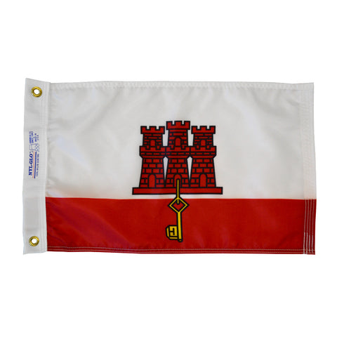 Gibraltar Courtesy Flag 12" x 18" - ColorFastFlags | All the flags you'll ever need!