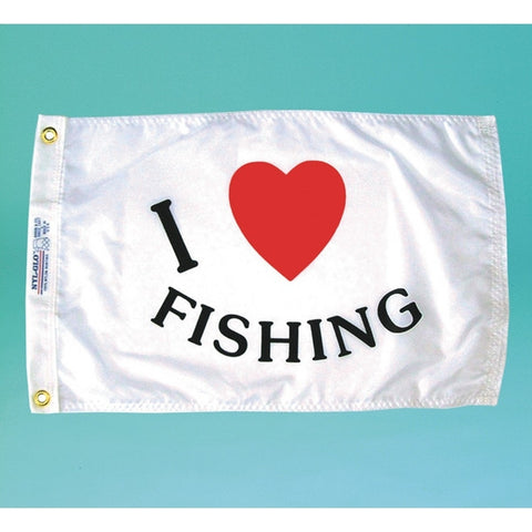 I Love Fishing Flag - ColorFastFlags | All the flags you'll ever need!
