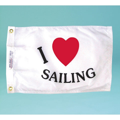 I Love Sailing Flag - ColorFastFlags | All the flags you'll ever need!