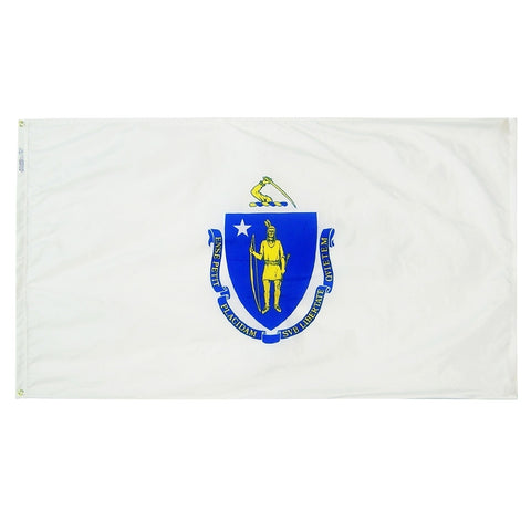 Massachusetts Courtesy Flag 12" x 18" - ColorFastFlags | All the flags you'll ever need!