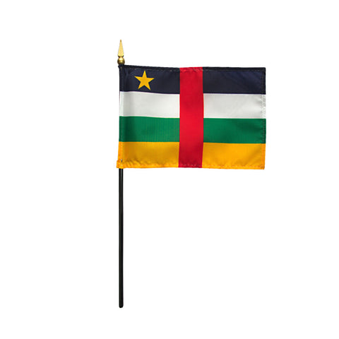Miniature Central African Republic Flag - ColorFastFlags | All the flags you'll ever need!