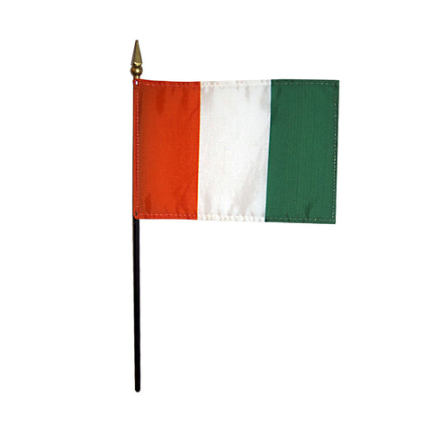 Miniature Cote d'Ivoire (Ivory Coast) Flag - ColorFastFlags | All the flags you'll ever need!