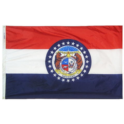 Missouri Courtesy Flag 12" x 18" - ColorFastFlags | All the flags you'll ever need!