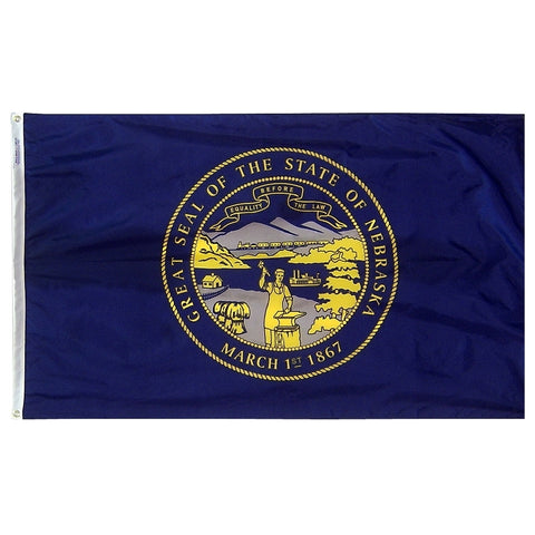 Nebraska Courtesy Flag 12" x 18" - ColorFastFlags | All the flags you'll ever need!