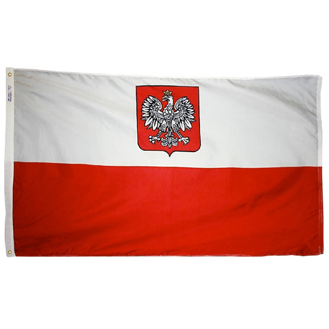 Poland With Eagle Flag - ColorFastFlags | All the flags you'll ever need!