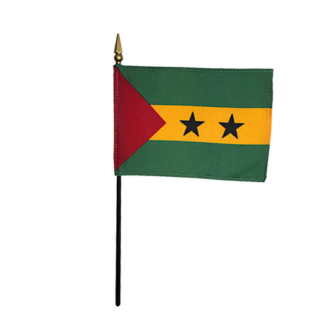Miniature Sao Tome & Principe Flag - ColorFastFlags | All the flags you'll ever need!