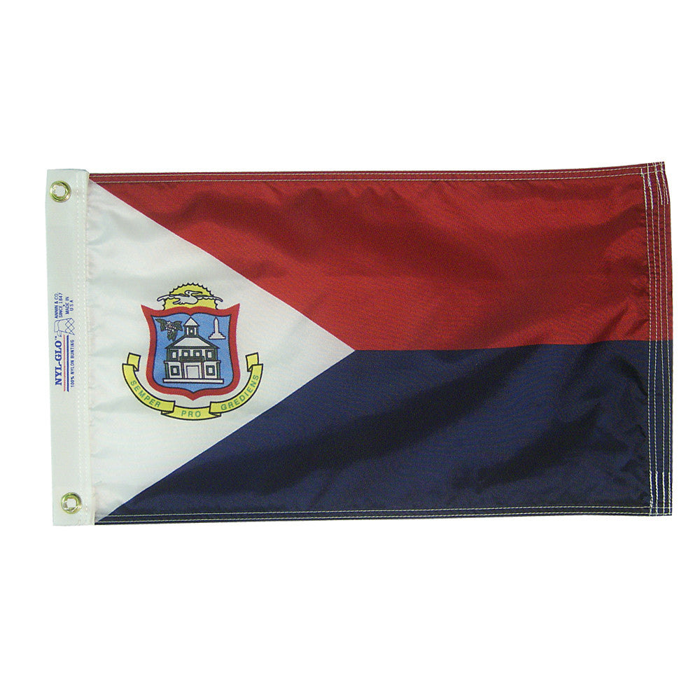 St. Maarten Courtesy Flag 12" x 18" - ColorFastFlags | All the flags you'll ever need!