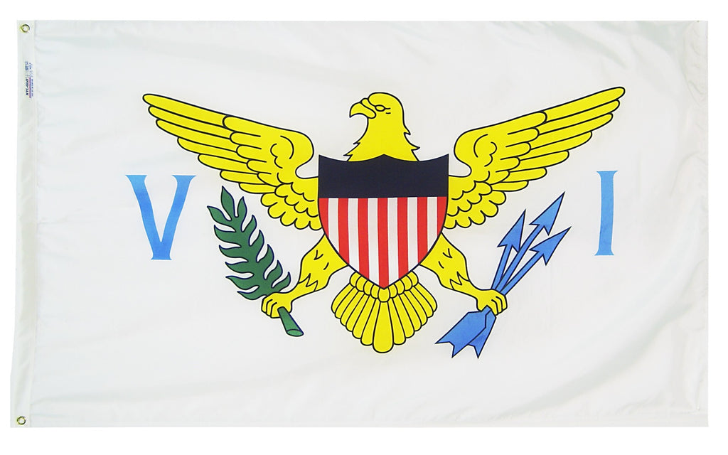Virgin Islands Courtesy Flag 12" x 18" - ColorFastFlags | All the flags you'll ever need!