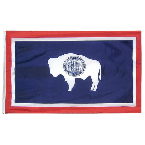 Wyoming Courtesy Flag 12" x 18" - ColorFastFlags | All the flags you'll ever need!