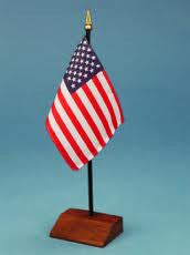 United States Desk Set With Walnut Base - ColorFastFlags | All the flags you'll ever need!