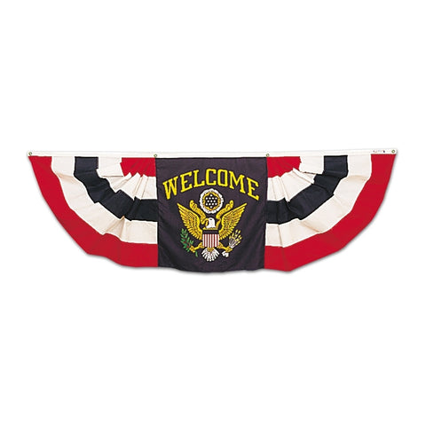 Welcome Bunting with Eagle Center - ColorFastFlags | All the flags you'll ever need!