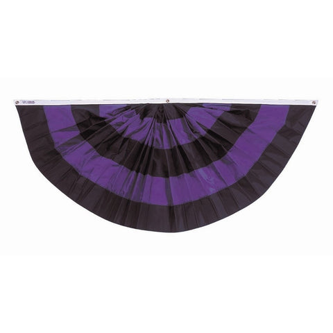 Black and Purple Mourning Fan - ColorFastFlags | All the flags you'll ever need! 
