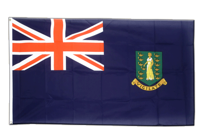British Virgin Islands With Blue Background Courtesy Flag 12" x 18" - ColorFastFlags | All the flags you'll ever need! 
