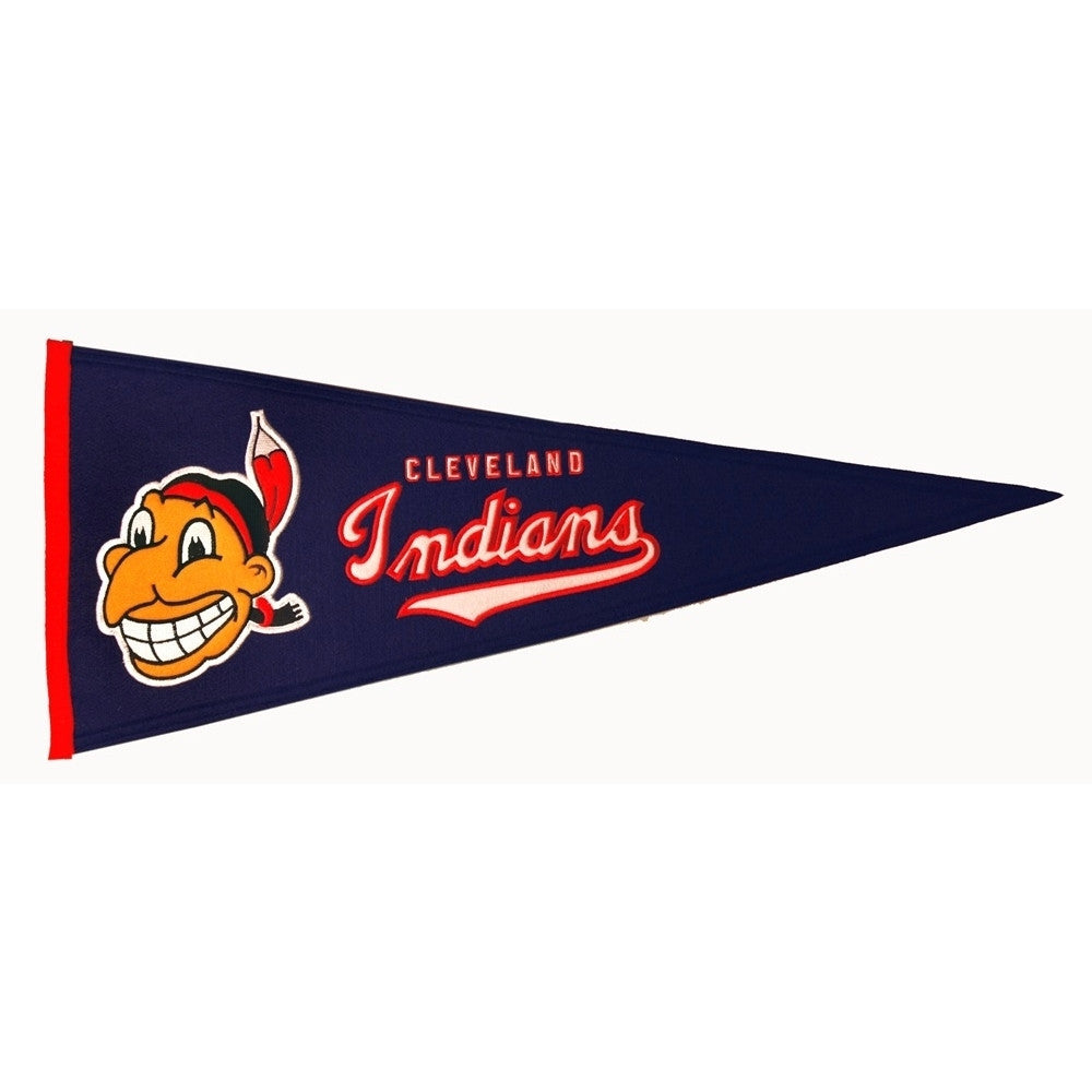 Cleveland Indians Felt Pennant 13" x 32" - ColorFastFlags | All the flags you'll ever need! 
