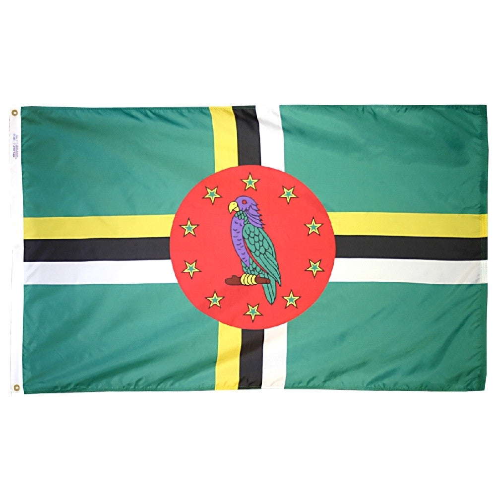 Dominica Courtesy Flag 12" x 18" - ColorFastFlags | All the flags you'll ever need! 
