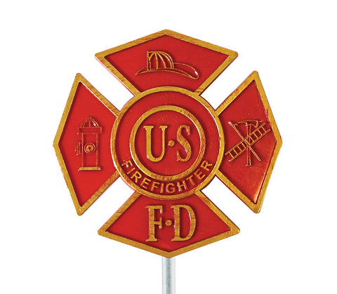 Plastic Grave Marker - Firefighter - ColorFastFlags | All the flags you'll ever need! 
