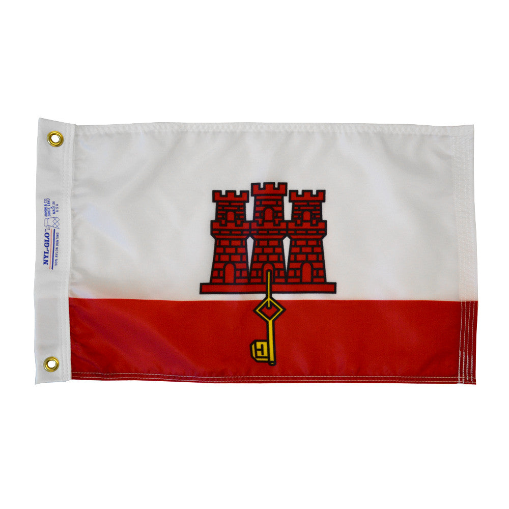Gibraltar Courtesy Flag 12" x 18" - ColorFastFlags | All the flags you'll ever need! 
