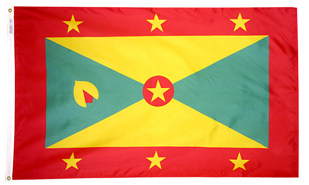 Grenada Courtesy Flag 12" x 18" - ColorFastFlags | All the flags you'll ever need! 
