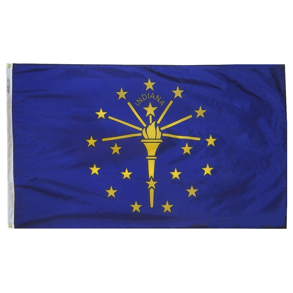 Indiana Courtesy Flag 12" x 18" - ColorFastFlags | All the flags you'll ever need! 
