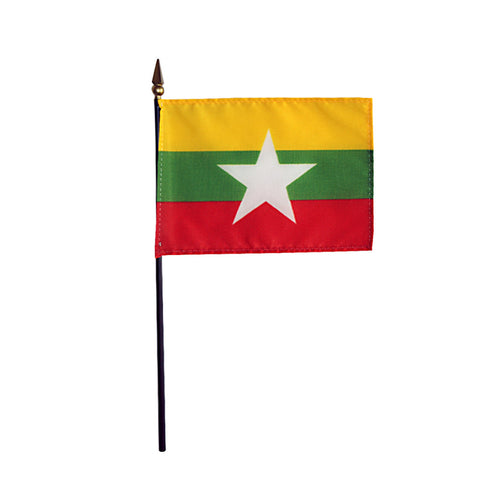 Miniature Myanmar (Burma) Flag - ColorFastFlags | All the flags you'll ever need! 
