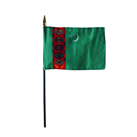 Miniature Turkmenistan Flag - ColorFastFlags | All the flags you'll ever need! 
