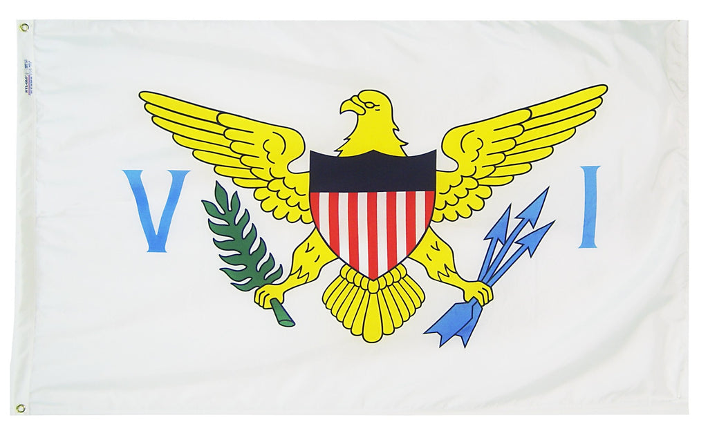 Virgin Islands Courtesy Flag 12" x 18" - ColorFastFlags | All the flags you'll ever need! 
