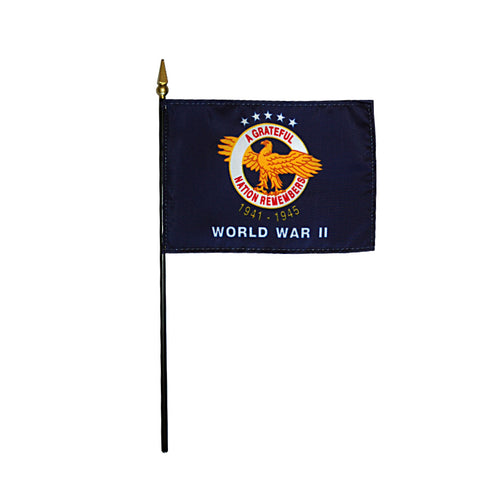 Miniature World War II Commemorative Flag - ColorFastFlags | All the flags you'll ever need! 
