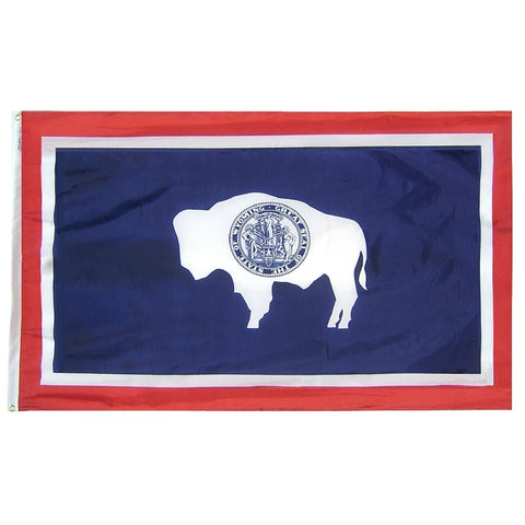 Wyoming Courtesy Flag 12" x 18" - ColorFastFlags | All the flags you'll ever need! 
