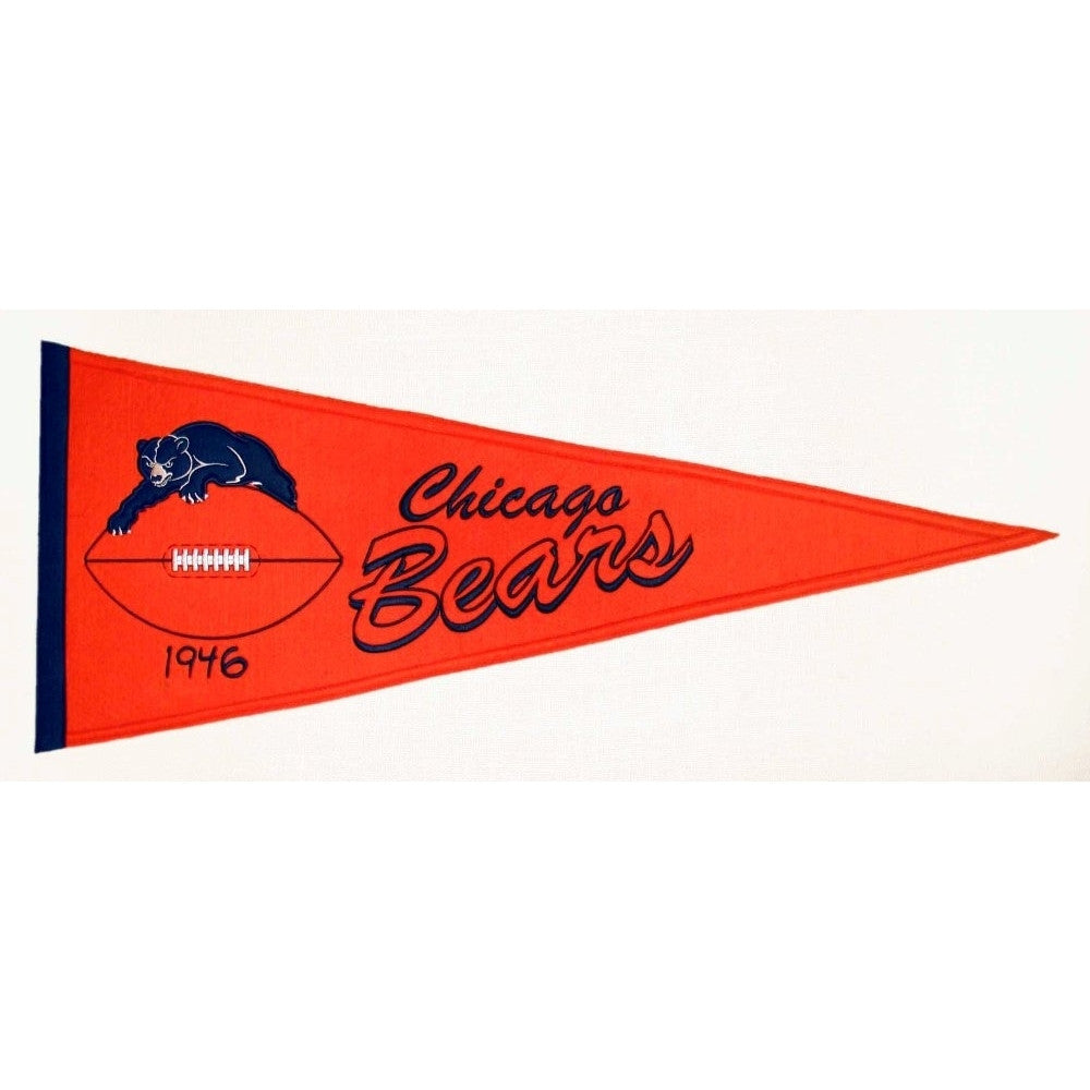 Chicago Bears Felt Pennant 13" x 32" - ColorFastFlags | All the flags you'll ever need! 
