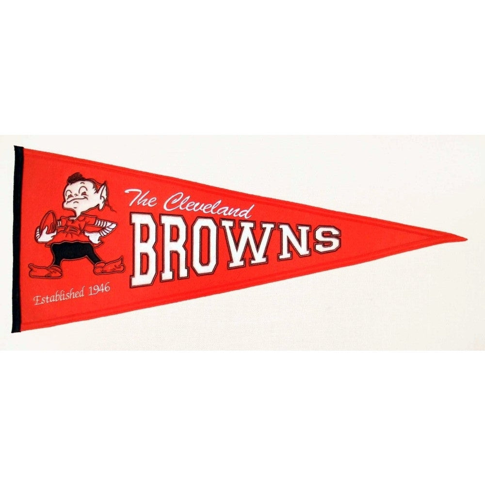 Cleveland Browns Felt Pennant 13" x 32" - ColorFastFlags | All the flags you'll ever need! 
