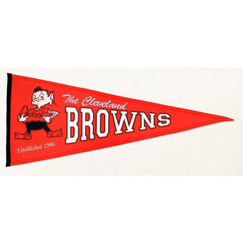 Cleveland Browns Felt Pennant 13" x 32" - ColorFastFlags | All the flags you'll ever need! 
