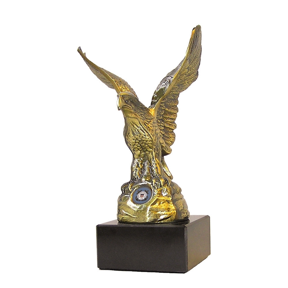Eagle Statuette with U.S. Coast Guard Emblem - ColorFastFlags | All the flags you'll ever need! 
