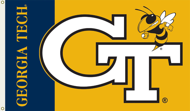 Officially Licensed Georgia Tech Yellow Jackets  3' x 5' Flags - ColorFastFlags | All the flags you'll ever need! 
