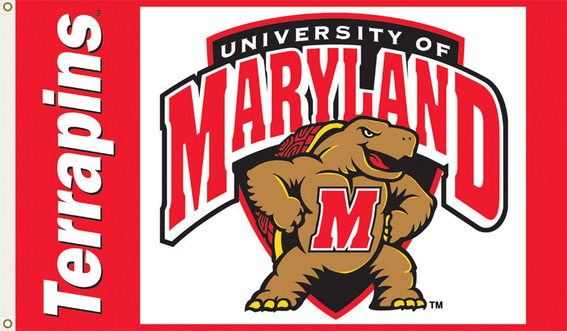 Officially Licensed University of Maryland Terrapins 3' x 5' Flags - ColorFastFlags | All the flags you'll ever need! 
