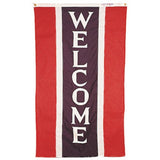 Welcome Flag with Red, White and Blue Stripes - ColorFastFlags | All the flags you'll ever need! 
 - 2