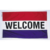 Welcome Flag with Red, White and Blue Stripes - ColorFastFlags | All the flags you'll ever need! 
 - 1
